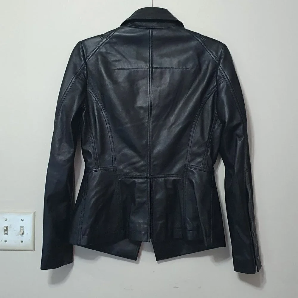 Tom Ford Peplum Leather Moto Jacket